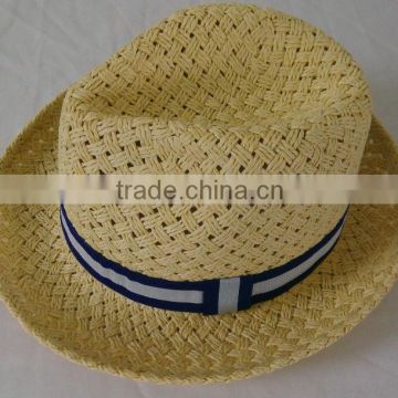 Natural Fashion And High-grade Paper Straw Weaving Fedora Hats For Man