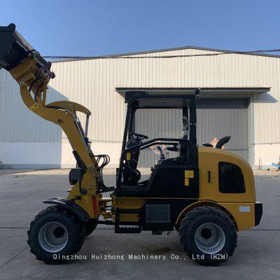 Chinese Manufacturer HZM 811 810B 1000kg Small 4 Wheel Shovel Loader Front End Bucket Loaders photo-2