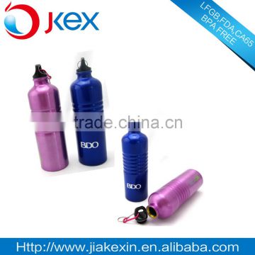 unique aluminum sport water bottle manufacture with carabiner hook