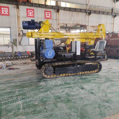 gobi desert photovoltaic pile driver, solar energy project drilling machine, crawler-type walking hole guiding machine