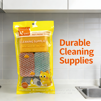 Multipurpose Steel Wire Dish Cloth Kitchen Clean Scourer Sponge Pad Wet and Dry Use Anti-scratch Steel Scourer Pad