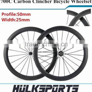 700C Carbon Road Bike Chinese Carbon Wheels Carbon Fiber Bike Wheels Clincher Wheel Carbon Clincher Wheel Wheelset Powery R13