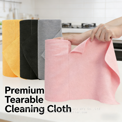 Eco-Friendly Antibacterial Microfiber Tear Away Roll-Up Towel Reusable Absorbent Cleaning Cloth