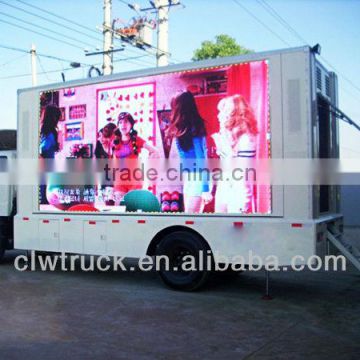 10-12m2 P10 full color screen Foton led truck,more than 4200cc led advertisement truck