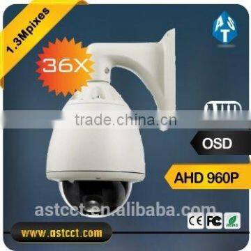Panasonic Housing 36x Zoom F=4.7mm HD 960P Ahd Ptz Camera Ahd 1.3MP High Speed Dome Camera Support ip 66 DC12V Metal Housing