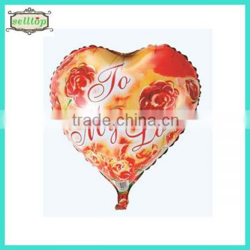 Hot sell 18" heart shape foil party balloon