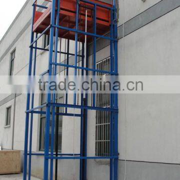 Guide rail hydraulic goods lift for sale