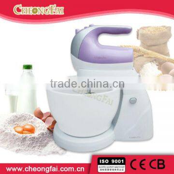 250W dough mixer with 4L plastic roating bowl