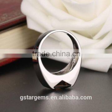 1.5CT Genuine Smoky Quartz Ring Cheap Gemstone 925 Sukver Jewelry Men's Ring photo-6