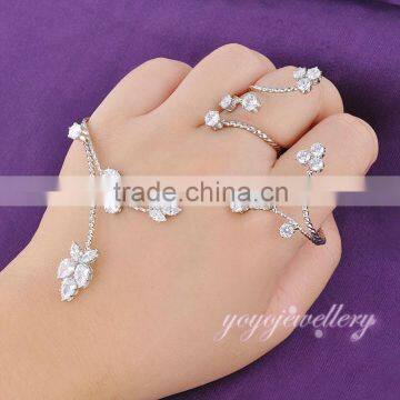 Latest friendship crystal body jewelry gold cuff bracelet