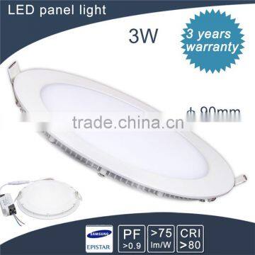 Led Work Lamp 6w Round Led Flat Panel Ceiling Light CE ROHS Approval Zhongshan New