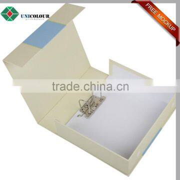 Custom Luxury Print Cardboard File Folder Metal Ring Binder Clips photo-3