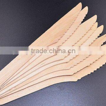 Wooden Disposable knives Natural Brich Wood