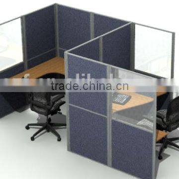 pvc office partition wall aluminium frame glass partition room divider(SZ-WST678)