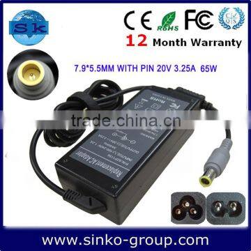 110V DC Output Power Supply For LENOVO 20V 3.25A 65W 7.9*5.5MM 92P1213 w/ cord