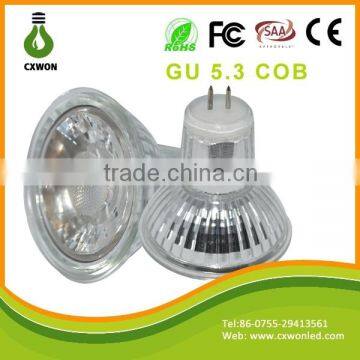 Shenzhen led spotlight gu5.3 cob 5w 3000/4000/6000k outdoor led spotlight bulb