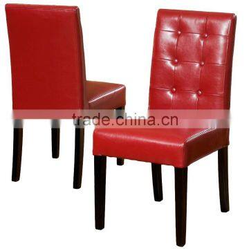 red leather dining chair with buttons XYN1371