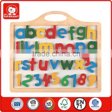 2015 popular children learning toys magnetic whiteboard letters and numbers wooden blackboard for kids early learning