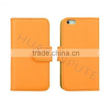 Free sample Popupar Flip Soft leather phone case for apple iphone5 and iphone 5s with card slot