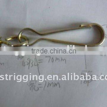 High Quality 4293w Yellow Zinc Plated Steel Spring hook