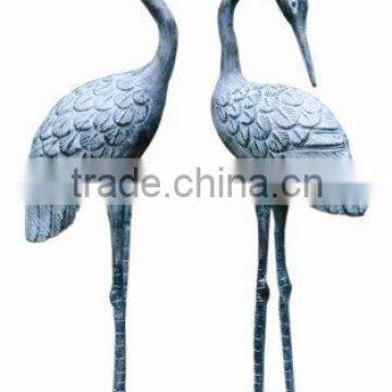 Upright and Preening Sculpture Crane Set photo-5