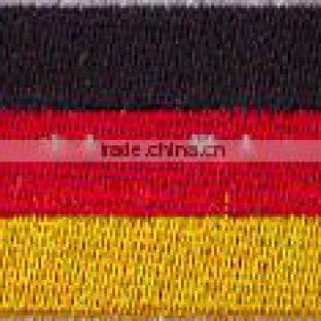 Germany flag badges Iron on custom embroidery patches 100% embroidery