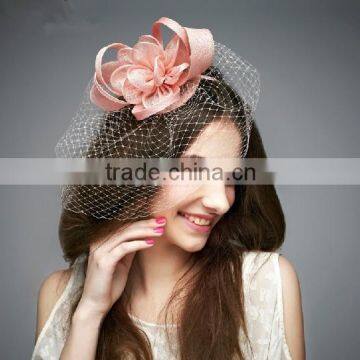 Elegant sinamay hair fascinator hats for wedding