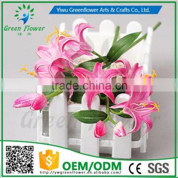 2016 Wholesale mini lily Artificial Flowers Real Touch Bouquet Wedding Bridal Home Declarative flowers