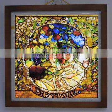 MICROSTONE Low Power Customized Tiffany Style Modern Luminous Photo Wall Light photo-3