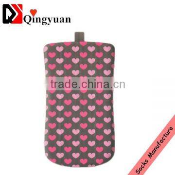 mobile phone socks sublimation printing sweet heart