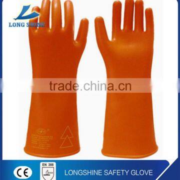 high quality electrical rubber hand gloves/electrical insulation gloves/safety testing rubber gloves