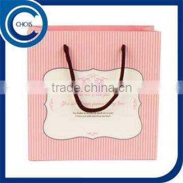 Pink Color Elegant Design Beautiful Paper Bag For Gift & Shopping