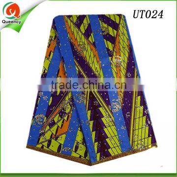 Queency African Wax Prints Fabric 6 Yard on Sale Wax Hollandais photo-3