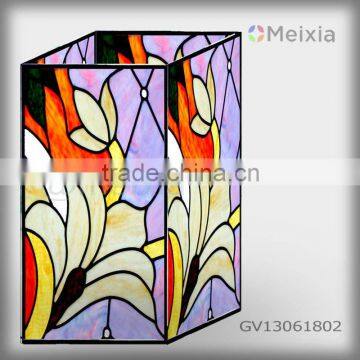 GV13061802 tiffany style stained glass vase