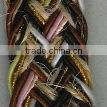 elastic rubber rope\Colorful eastic braided rope belt