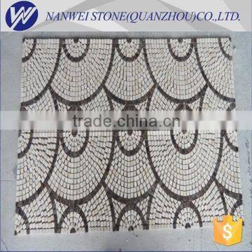 Marble Shower Floor Grid Backed Mosaic Tiles Wall Stone Cladding photo-2