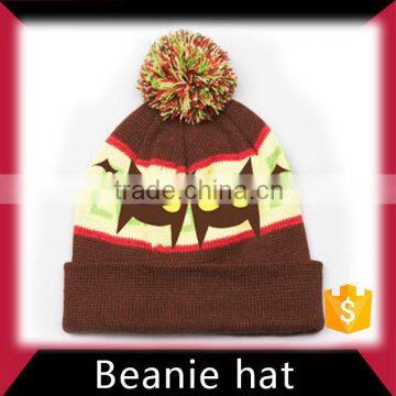 High quality knitted winter custom beanie hat