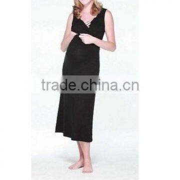 Fancy mommy Maternity cotton plain jersey nightgown