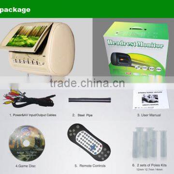 2015 Best Selling 9 Inch/7inch Headrest Mount Car Dvd Player for Fiat Grande Punto Evo photo-2