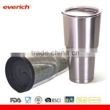 30oz Tritan Double Wall Plastic Juice Tumbler With Slide Lid