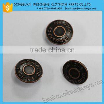 20mm brass shank button for garments/design fashion jean shank button