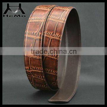 Fake Crocodile texture top layer genuine cowhide italian leather belts