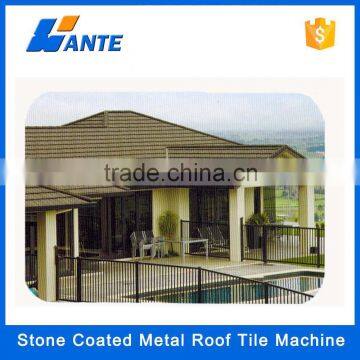 High Quality Aluminum Zinc Plate Colorful Stone Coated Metal Roof Tile Machine, Steel Roofing Matetial photo-3