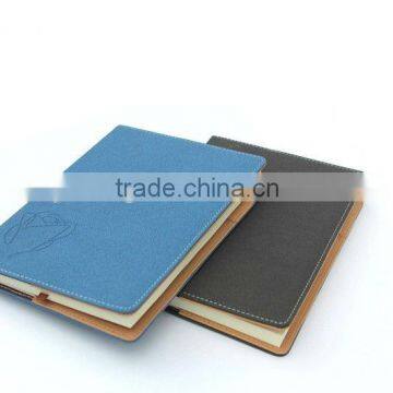 Blank Hardcover PU Notebook with ribbon