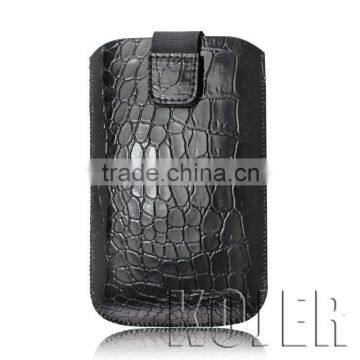 Mobile Phone Leather Case for iPhone 4 with Velcro Closure