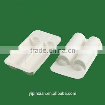Customized White Sustainable Pulp Moulded Sugar Cane Bagasse Packaging photo-4