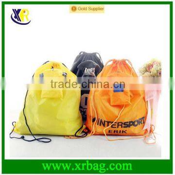 Custom cheap drawstring nylon carrying bag with logo