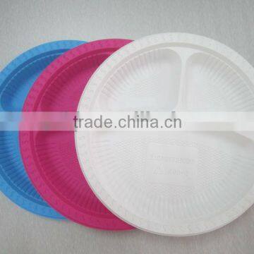 3-compartment disposable plastic plate