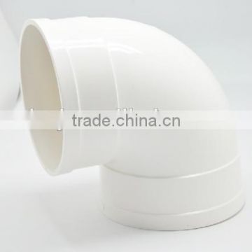 First class white color pvc 90 deg elbow for water drainage