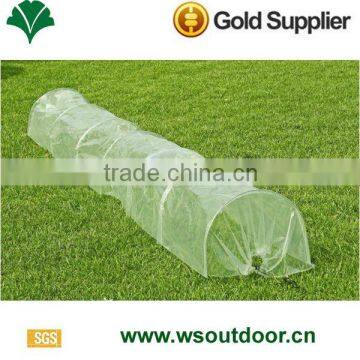 Mini tunnel greenhouse with non-woven farbic cover